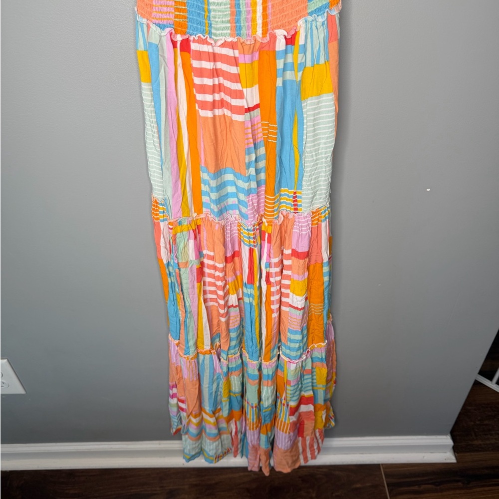 Abel The Label Strapless Patchwork Print Maxi Dre… - image 5